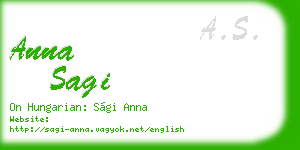 anna sagi business card
